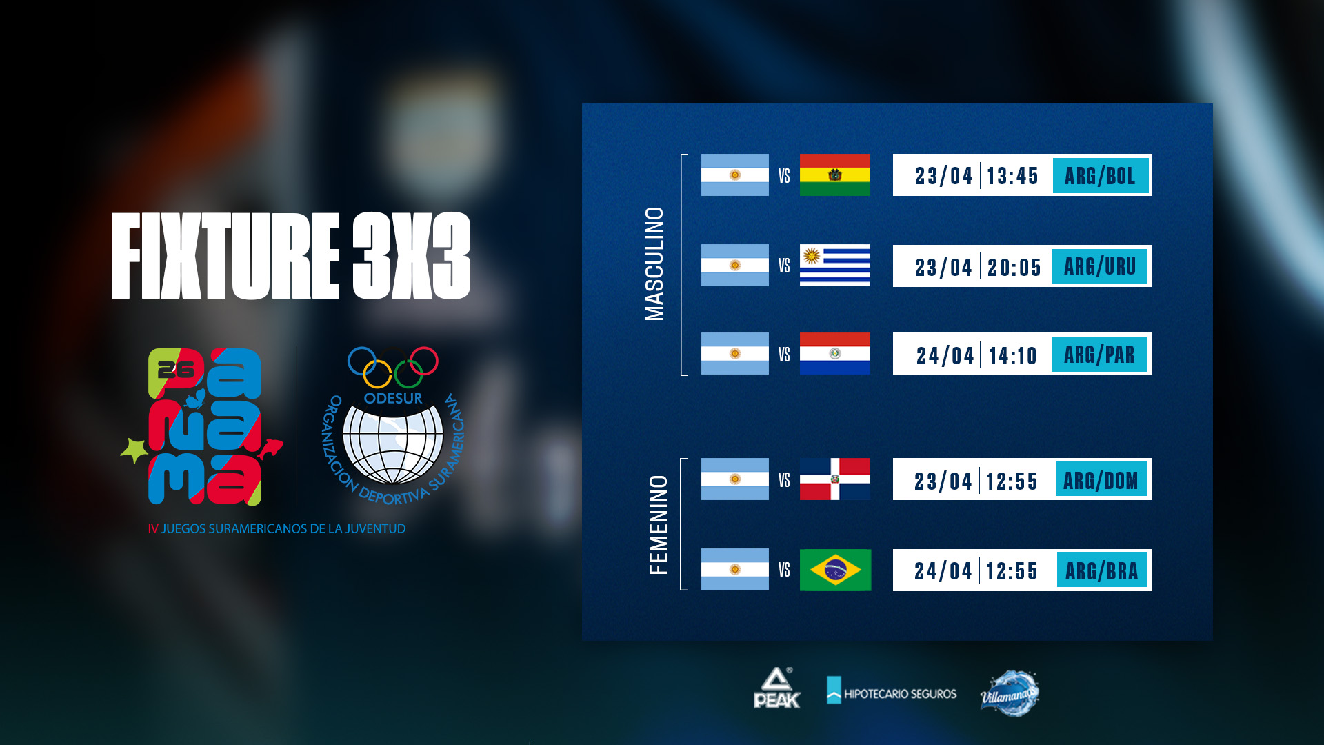 Argentina ya conoce su camino en los Juegos Sudamericanos de la Juventud Panamá 2026