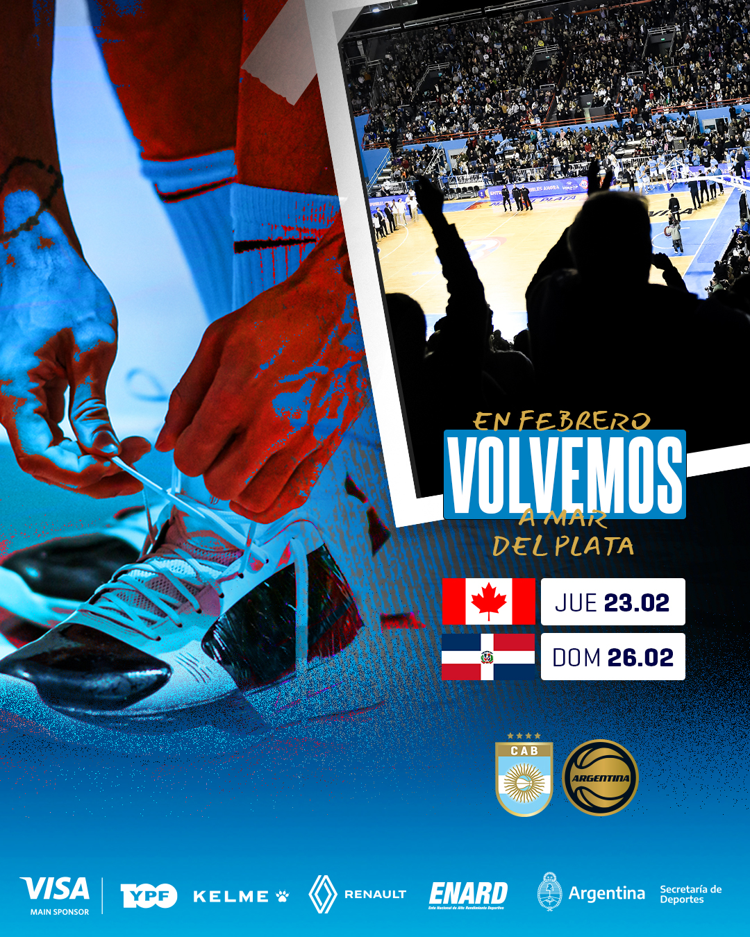Mar del Plata recibirá la última ventana FIBA para enfrentar a Canadá y a República Dominicana