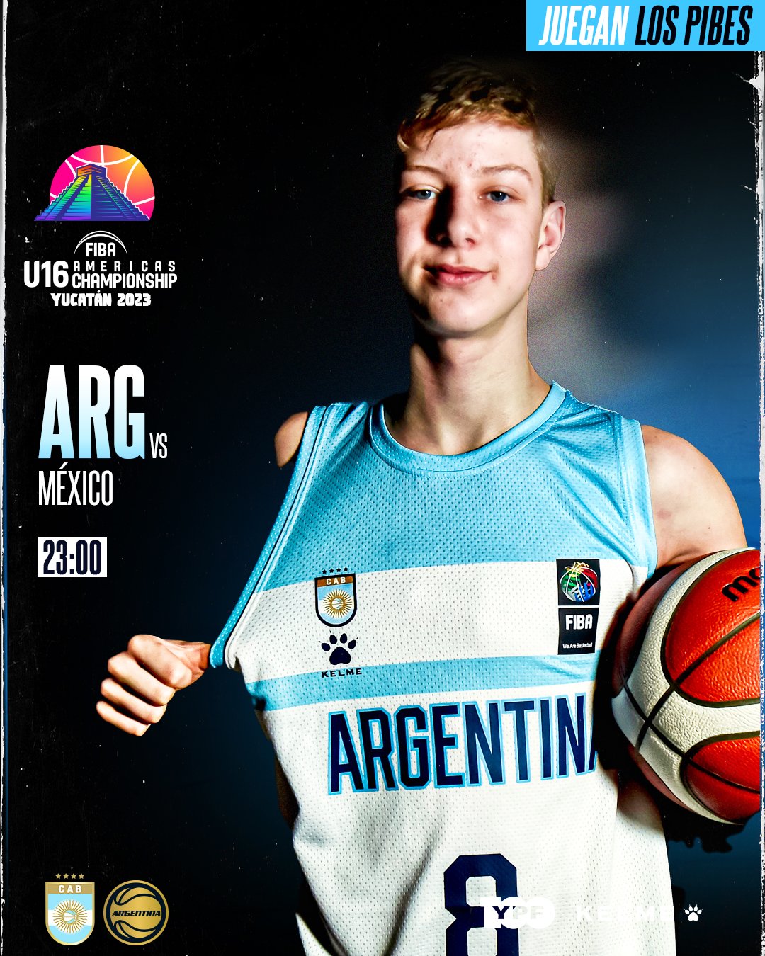 Debuta Argentina en el FIBA Américas U16 masculino