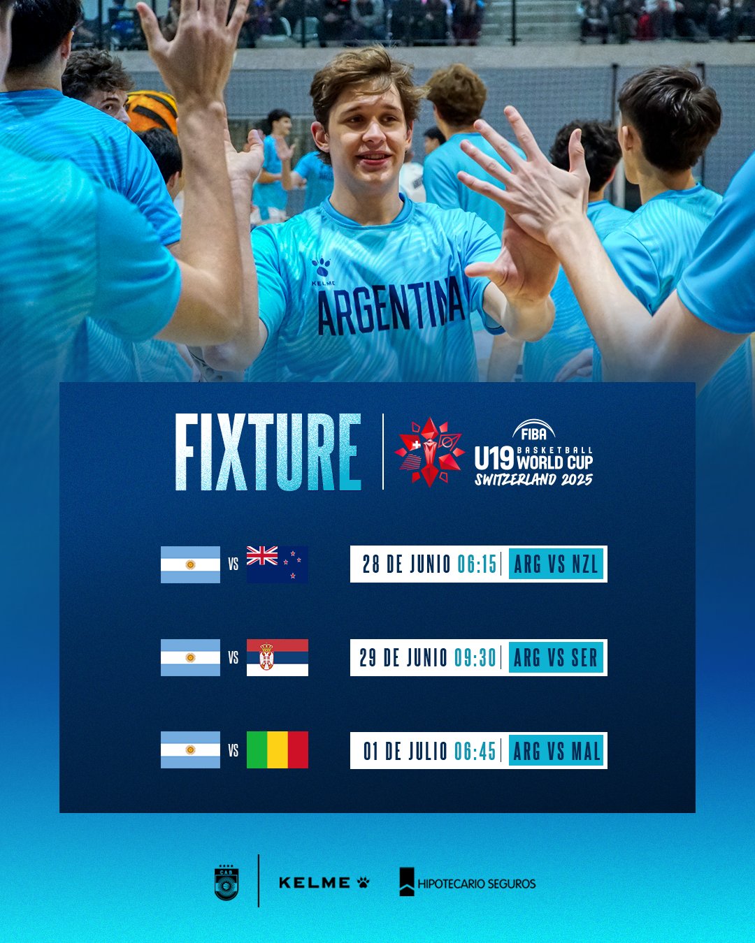 Argentina debuta en la Copa del Mundo U19 masculina