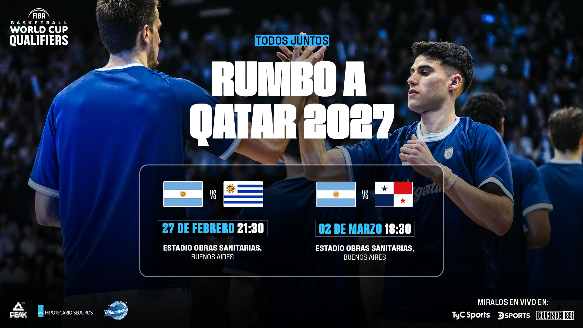 Abierto el proceso de acreditación para la Segunda Ventana de Clasificatorios FIBA Rumbo a Qatar 2027