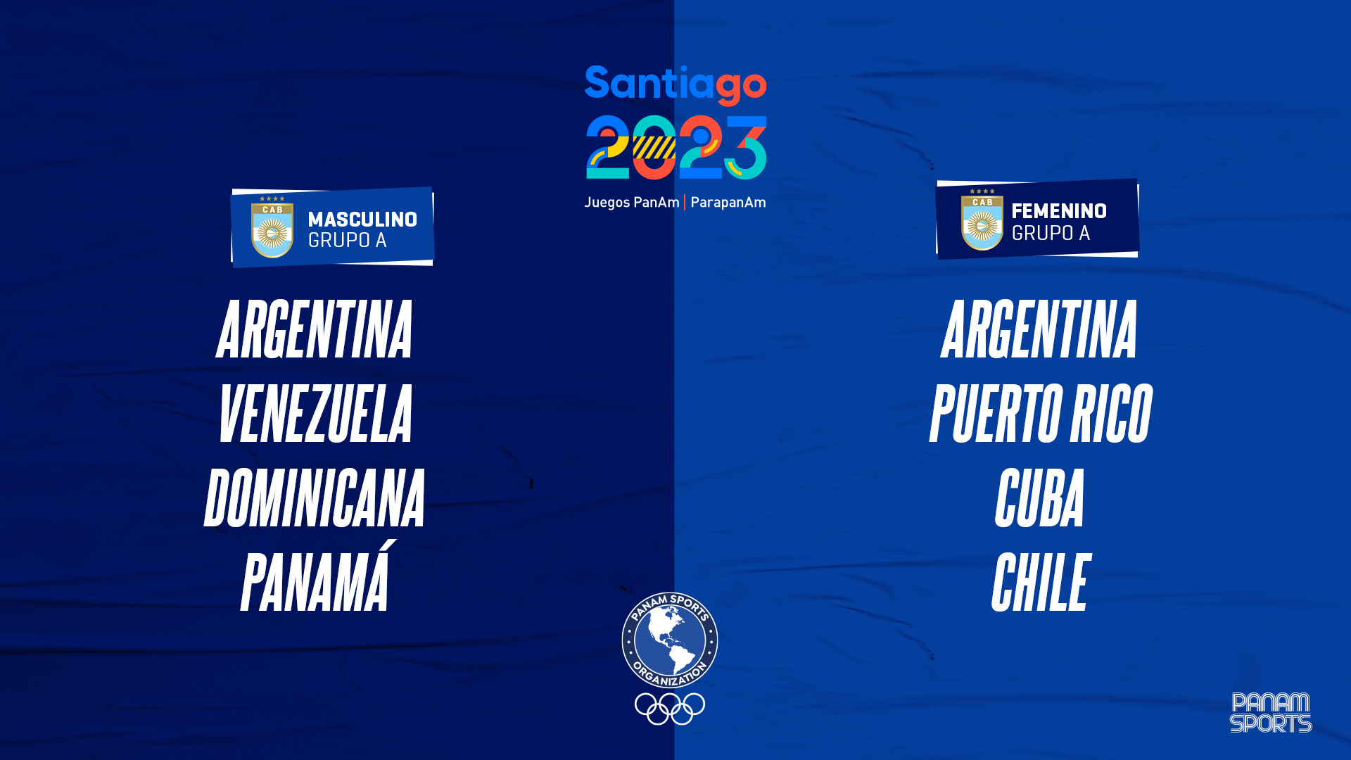 Argentina ya conoce a sus rivales para los Juegos Panamericanos Santiago 2023