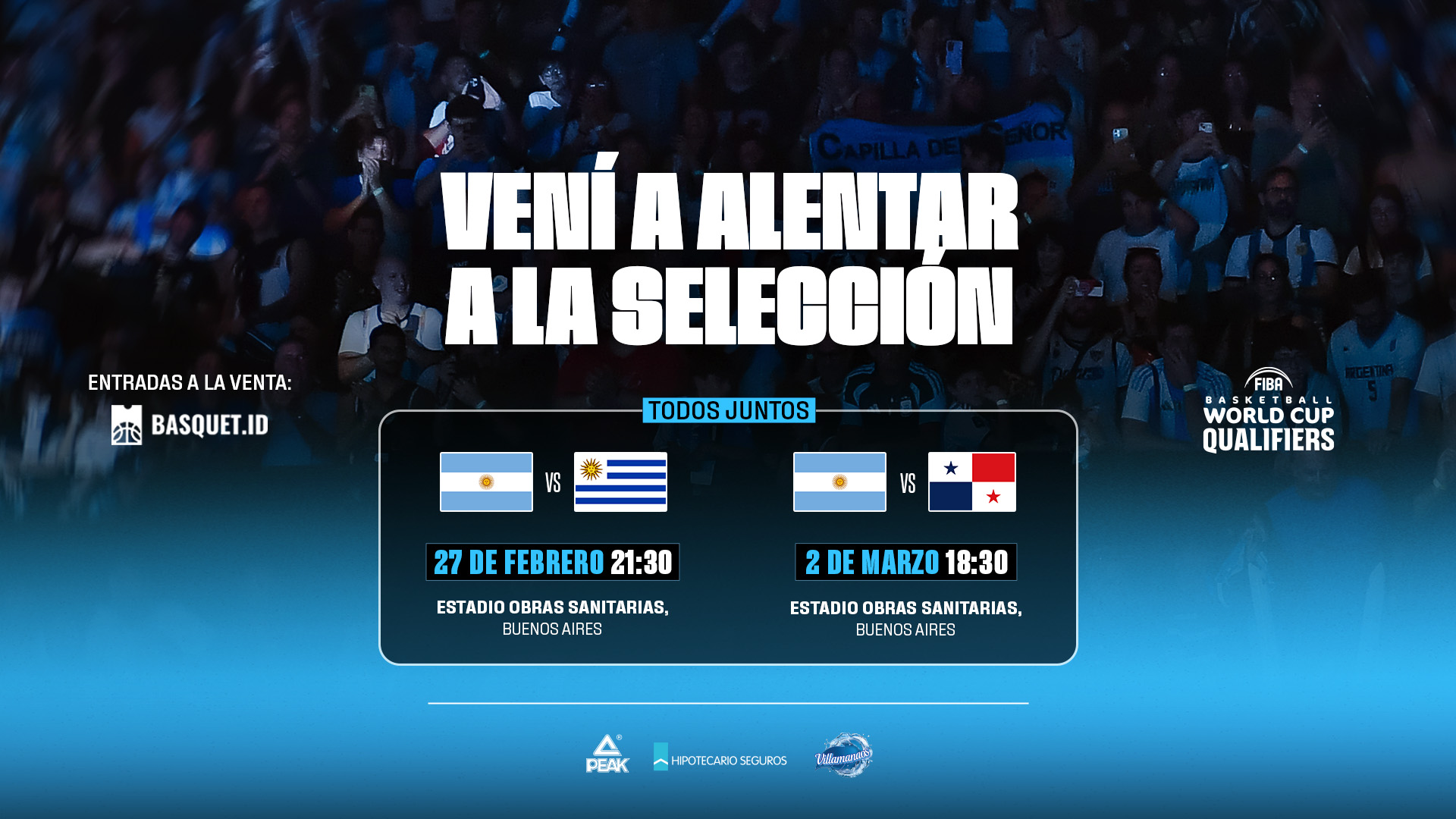 Entradas a la venta para los partidos ante Uruguay y Panamá