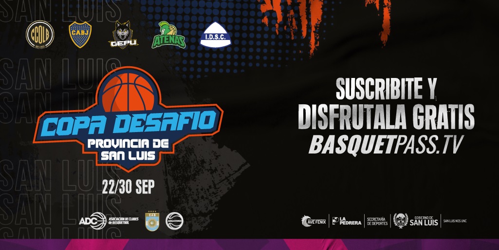 Seguí por Básquet Pass la Copa Desafío Provincia de San Luis